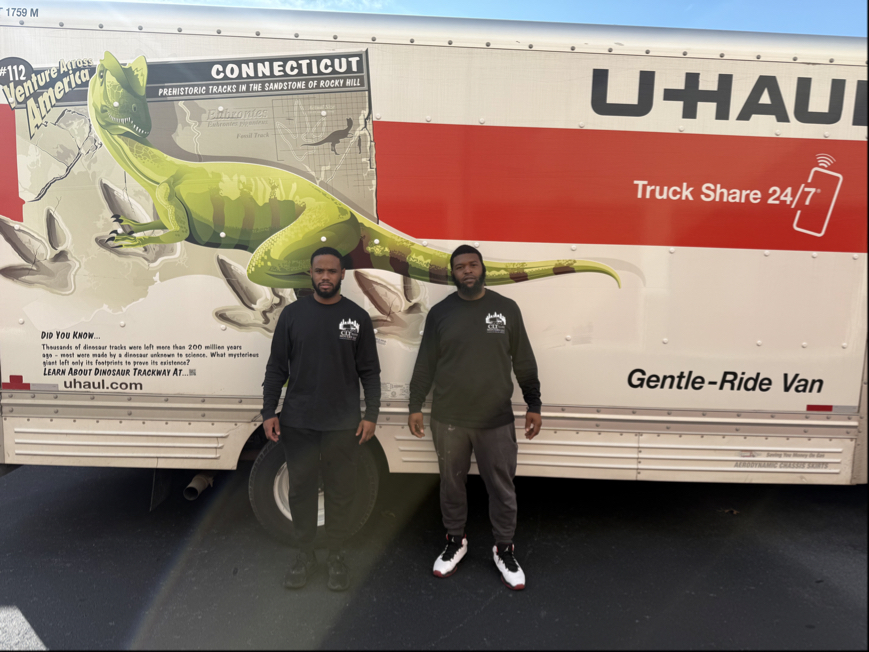 Professional moving team