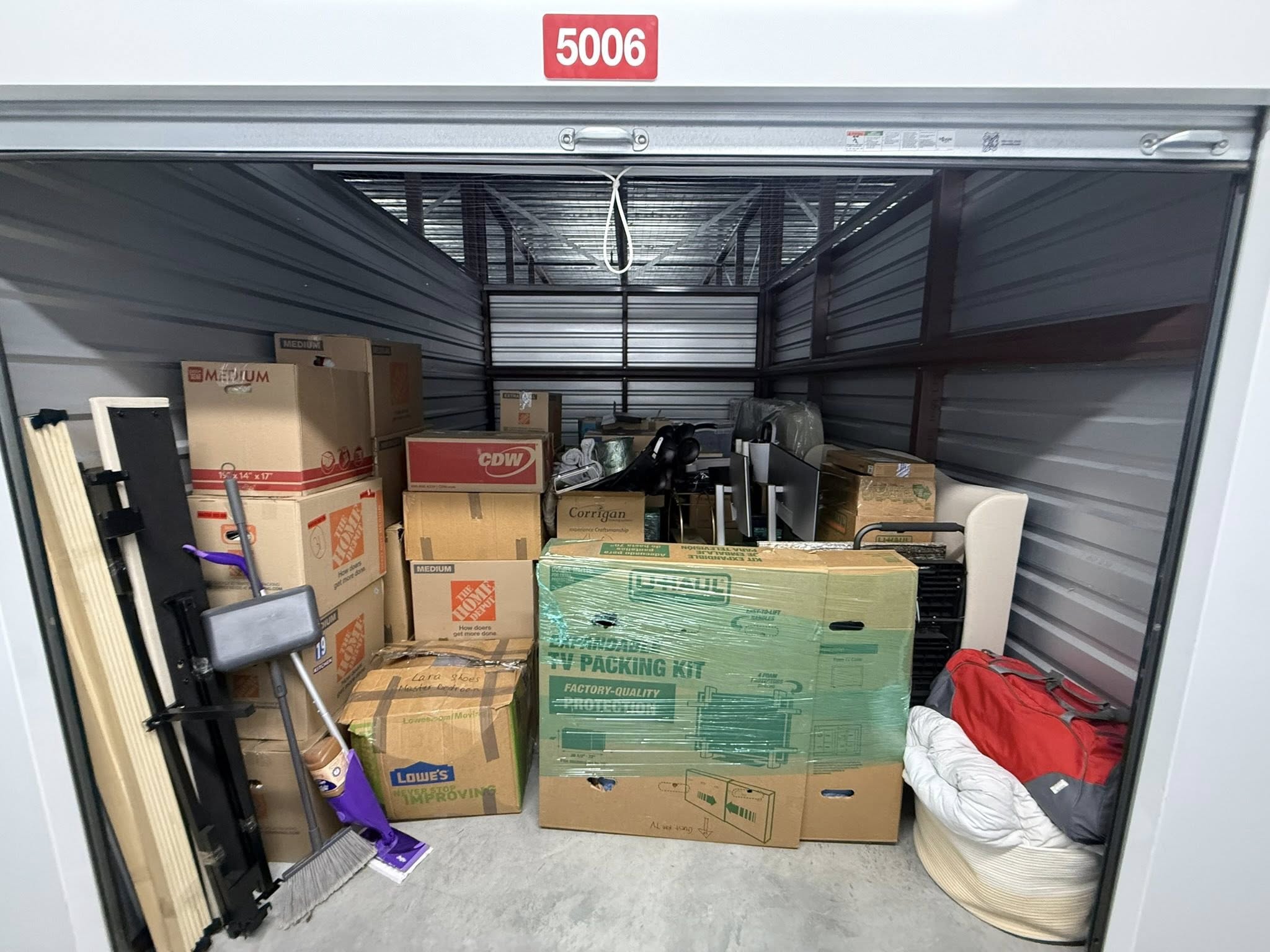 Items Stacked Neatly In The Truck